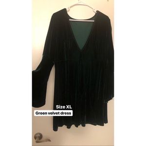Velvet green dress